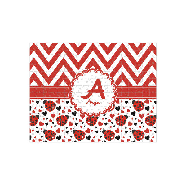 Custom Ladybugs & Chevron 252 pc Jigsaw Puzzle (Personalized)