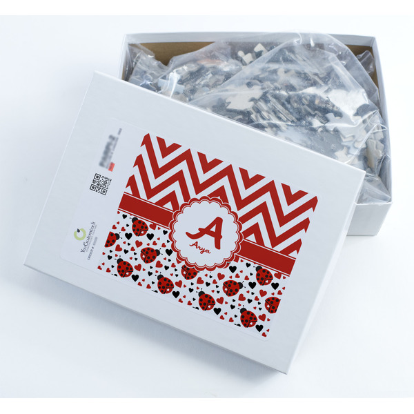 Ladybugs & Chevron Jigsaw Puzzle 500 Piece - Box