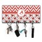 Ladybugs & Chevron Key Hanger w/ 4 Hooks w/ Name and Initial