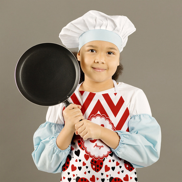 Ladybugs & Chevron Kid's Aprons - Medium - Lifestyle