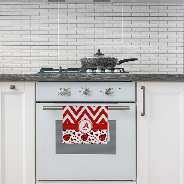Ladybugs & Chevron Kitchen Towel - Poly Cotton - Lifestyle