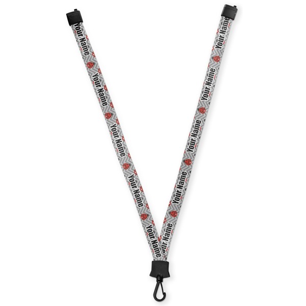 Custom Ladybugs & Chevron Lanyard (Personalized)