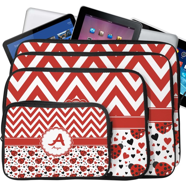 Ladybugs & Chevron Laptop Case Sizes