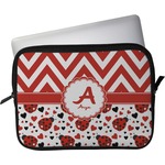 Ladybugs & Chevron Laptop Sleeve / Case - 13" (Personalized)