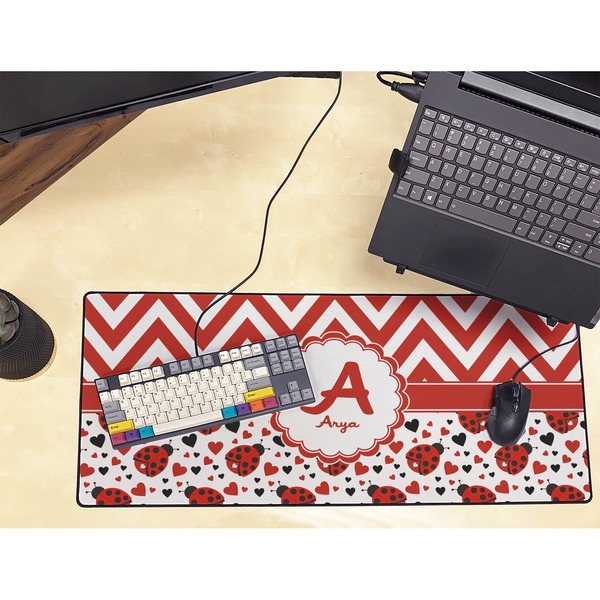 Ladybugs & Chevron Large Gaming Mats - LIFESTYLE