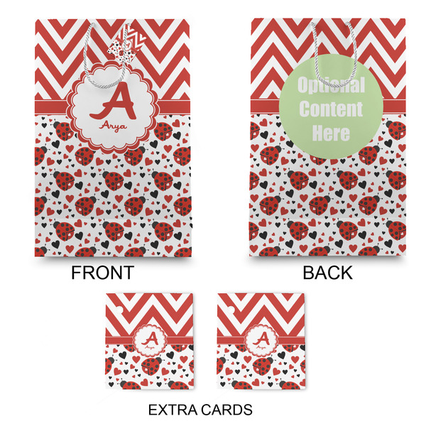 Ladybugs & Chevron Large Gift Bag - Approval