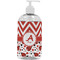 Ladybugs & Chevron Plastic Soap / Lotion Dispenser (16 oz - Large - White) (Personalized)