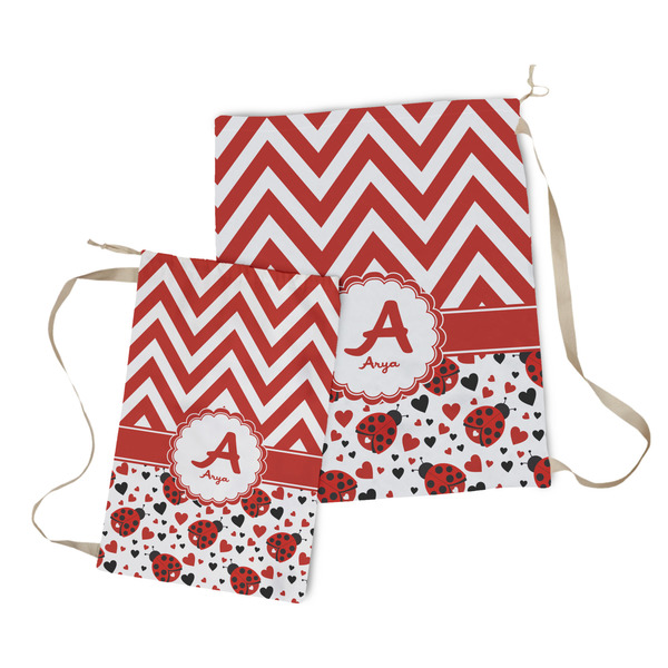 Ladybugs & Chevron Laundry Bag - Both Bags