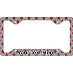 Ladybugs & Chevron License Plate Frame - Style C (Personalized)