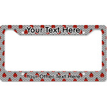 Ladybugs & Chevron License Plate Frame - Style B (Personalized)