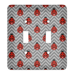 Ladybugs & Chevron Light Switch Cover (2 Toggle Plate)