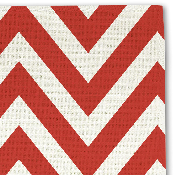 Ladybugs & Chevron Linen Placemat - DETAIL