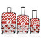 Ladybugs & Chevron Luggage Bags all sizes - With Handle