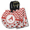 Ladybugs & Chevron Plastic Luggage Tag (Personalized)