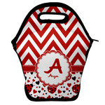 Ladybugs & Chevron Lunch Bag w/ Name and Initial