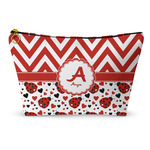 Ladybugs & Chevron Makeup Bag (Personalized)