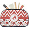 Ladybugs & Chevron Makeup / Cosmetic Bag - Medium (Personalized)