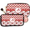 Ladybugs & Chevron Makeup / Cosmetic Bag (Select Size)
