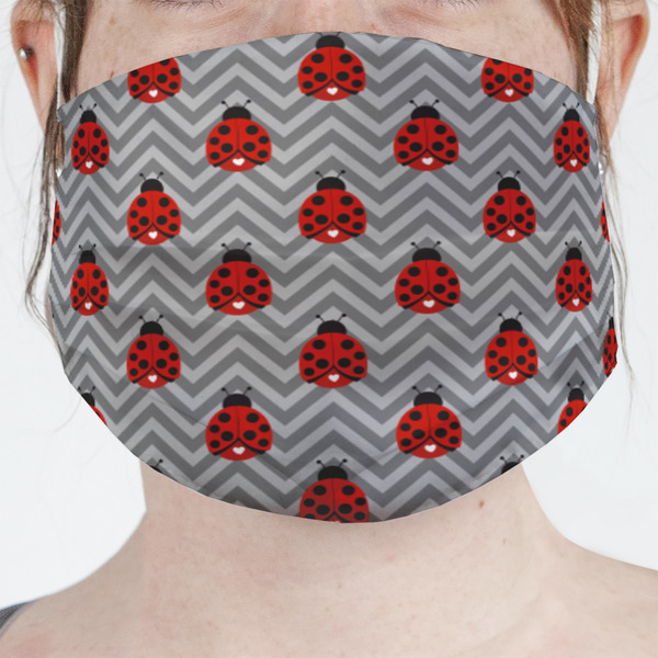 Custom Ladybugs & Chevron Face Mask Cover