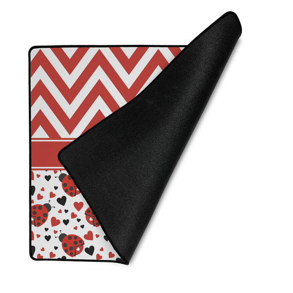Ladybugs & Chevron Medium Gaming Mats - FRONT W/FOLD