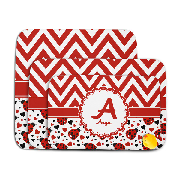 Ladybugs & Chevron Memory Foam Bath Mat - MAIN PARENT