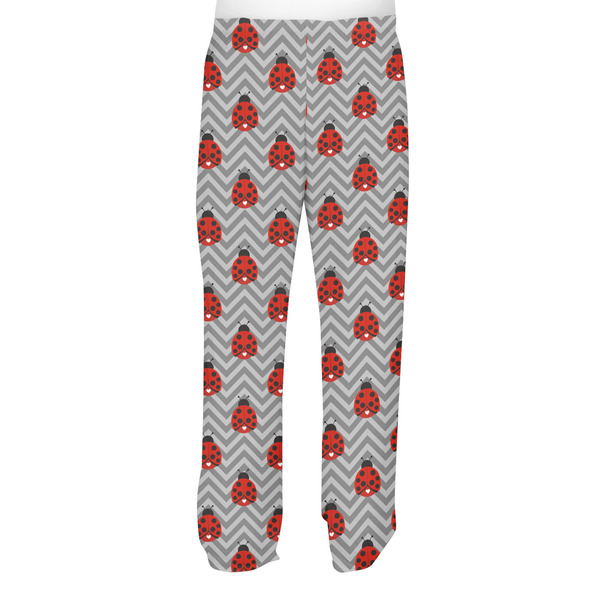 Ladybugs & Chevron Men's Pjs Back - on model