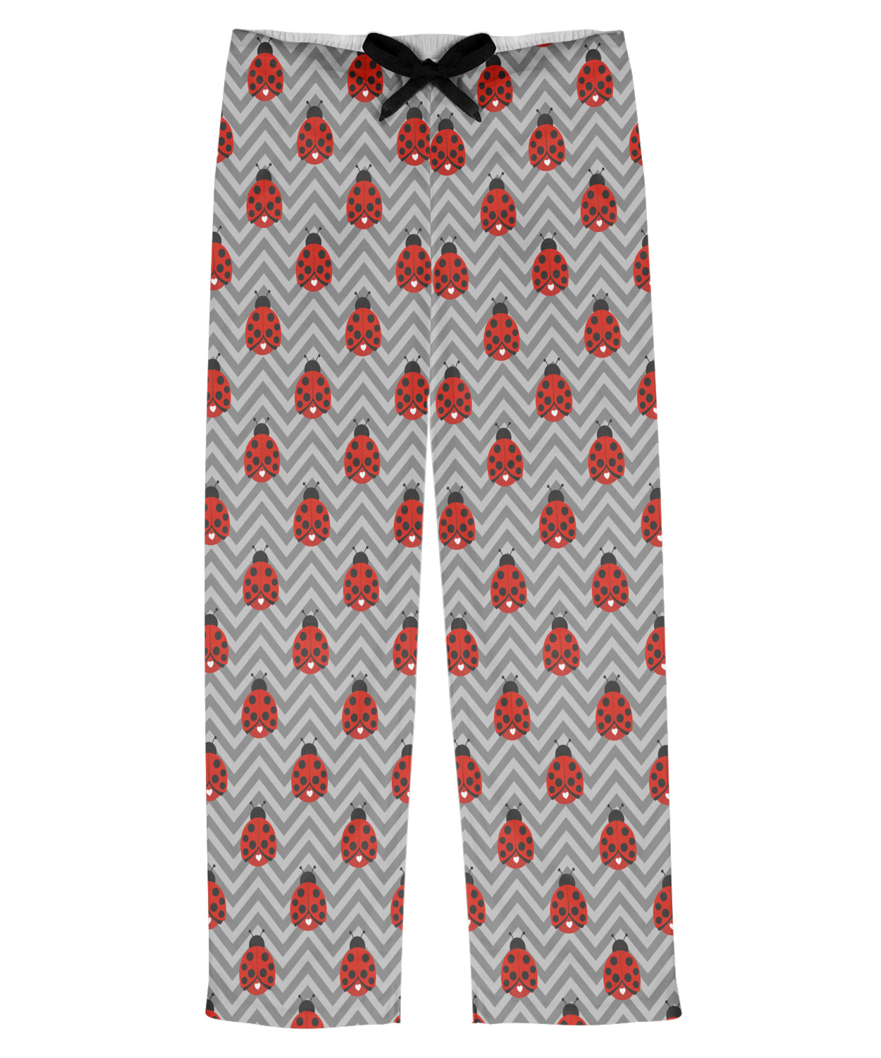 Ladybugs & Chevron Mens Pajama Pants M (Personalized) YouCustomizeIt