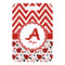 Ladybugs & Chevron Metal Luggage Tag - Front Without Strap