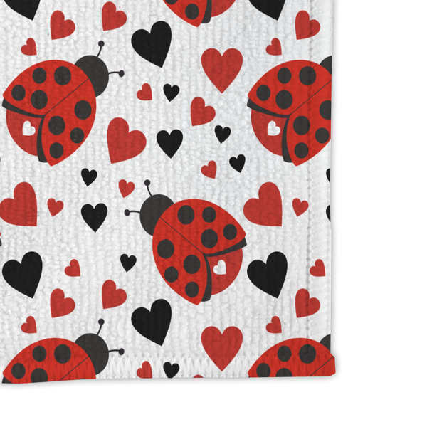 Ladybugs & Chevron Microfiber Dish Rag - DETAIL