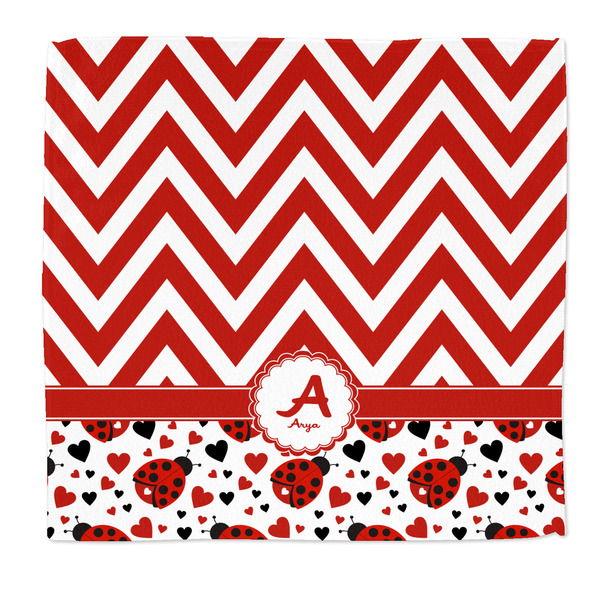 Custom Ladybugs & Chevron Microfiber Dish Rag (Personalized)