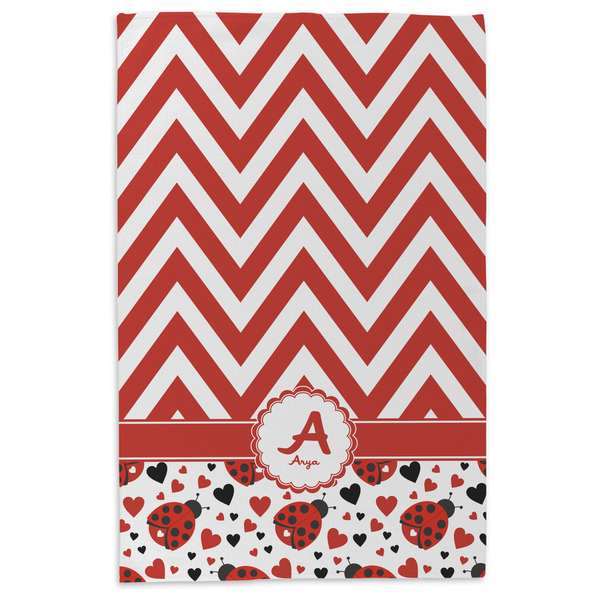 Ladybugs & Chevron Microfiber Dish Towel - APPROVAL