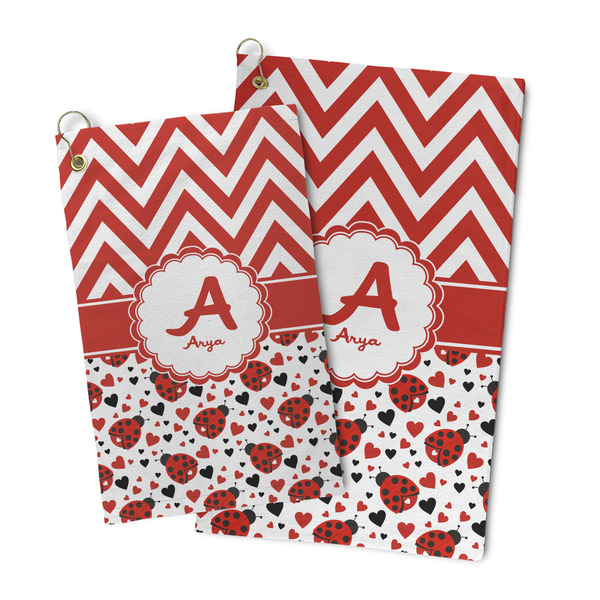 Ladybugs & Chevron Microfiber Golf Towel - PARENT/MAIN