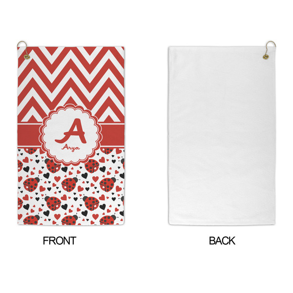 Ladybugs & Chevron Microfiber Golf Towels - APPROVAL