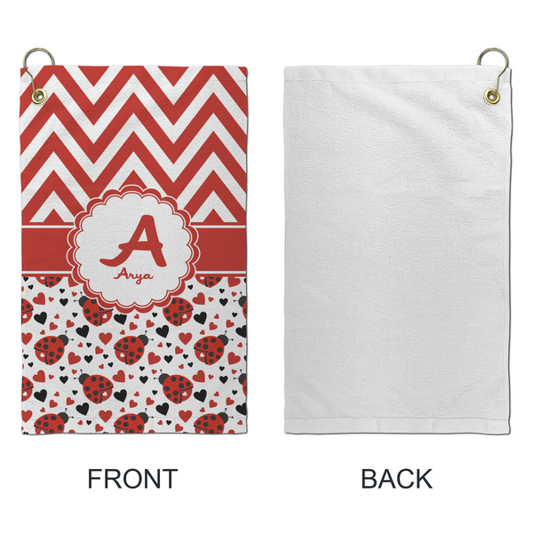 Ladybugs & Chevron Microfiber Golf Towels - Small - APPROVAL