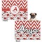 Ladybugs & Chevron Microfleece Dog Blanket - Regular - Front & Back