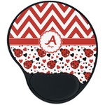 Ladybugs & Chevron Mouse Pad with Wrist Support