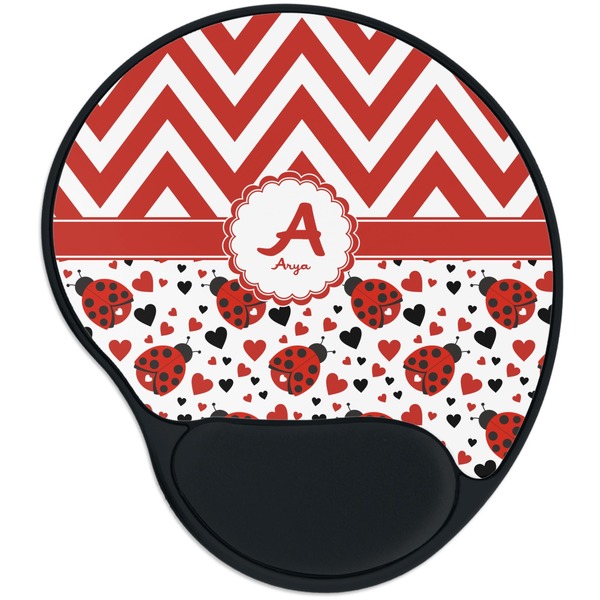 Custom Ladybugs & Chevron Mouse Pad with Wrist Support