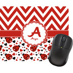 Ladybugs & Chevron Rectangular Mouse Pad (Personalized)