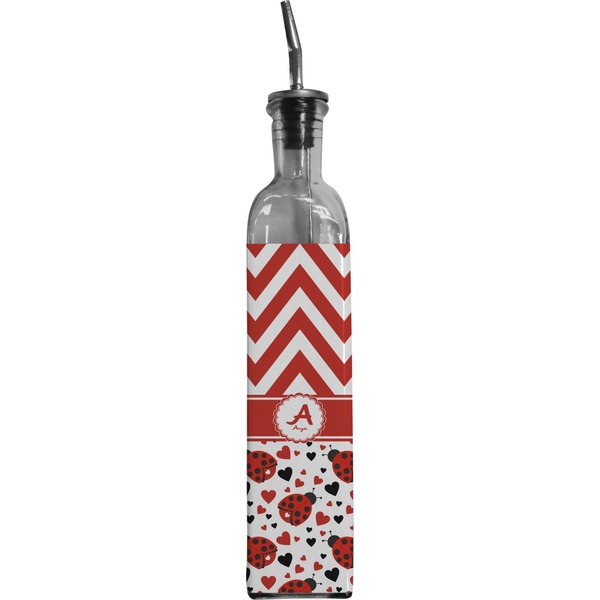 Custom Ladybugs & Chevron Oil Dispenser Bottle (Personalized)