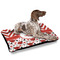 Ladybugs & Chevron Outdoor Dog Beds - Large - IN CONTEXT