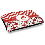 Ladybugs & Chevron Dog Bed w/ Name and Initial