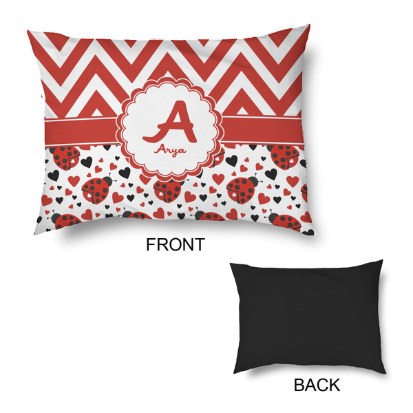 Ladybugs & Chevron Outdoor Dog Beds - Medium - APPROVAL