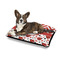 Ladybugs & Chevron Outdoor Dog Beds - Medium - IN CONTEXT