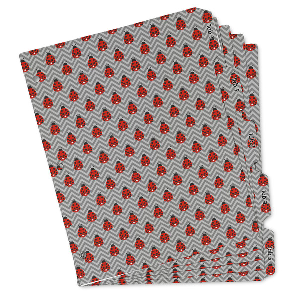 Custom Ladybugs & Chevron Binder Tab Divider Set (Personalized)