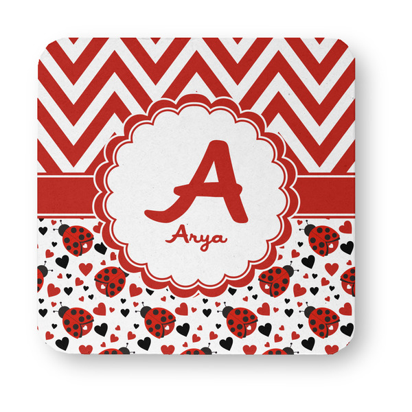 Ladybugs & Chevron Paper Coasters - Approval