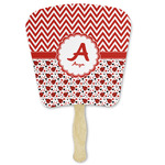 Ladybugs & Chevron Paper Fan (Personalized)