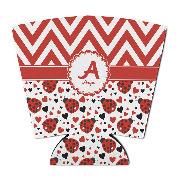 Custom Ladybugs & Chevron Party Cup Sleeve - with Bottom (Personalized)