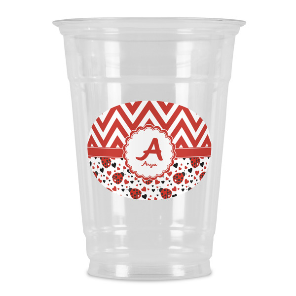 Custom Ladybugs & Chevron Party Cups - 16oz (Personalized)
