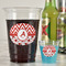Ladybugs & Chevron Party Cups - 16oz - In Context