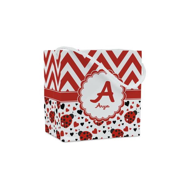 Custom Ladybugs & Chevron Party Favor Gift Bags - Gloss (Personalized)